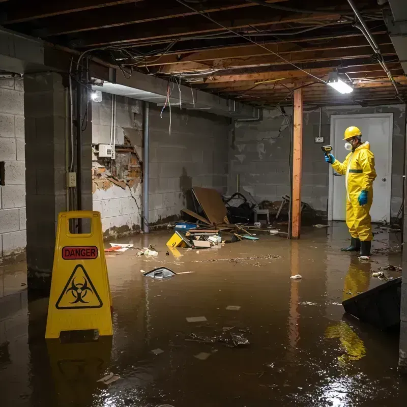 Flooded Basement Electrical Hazard in Otoe County, NE Property